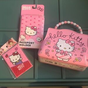 Hello Kitty Passport holder lunch box and mirror